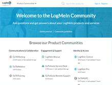 Tablet Screenshot of community.logmein.com